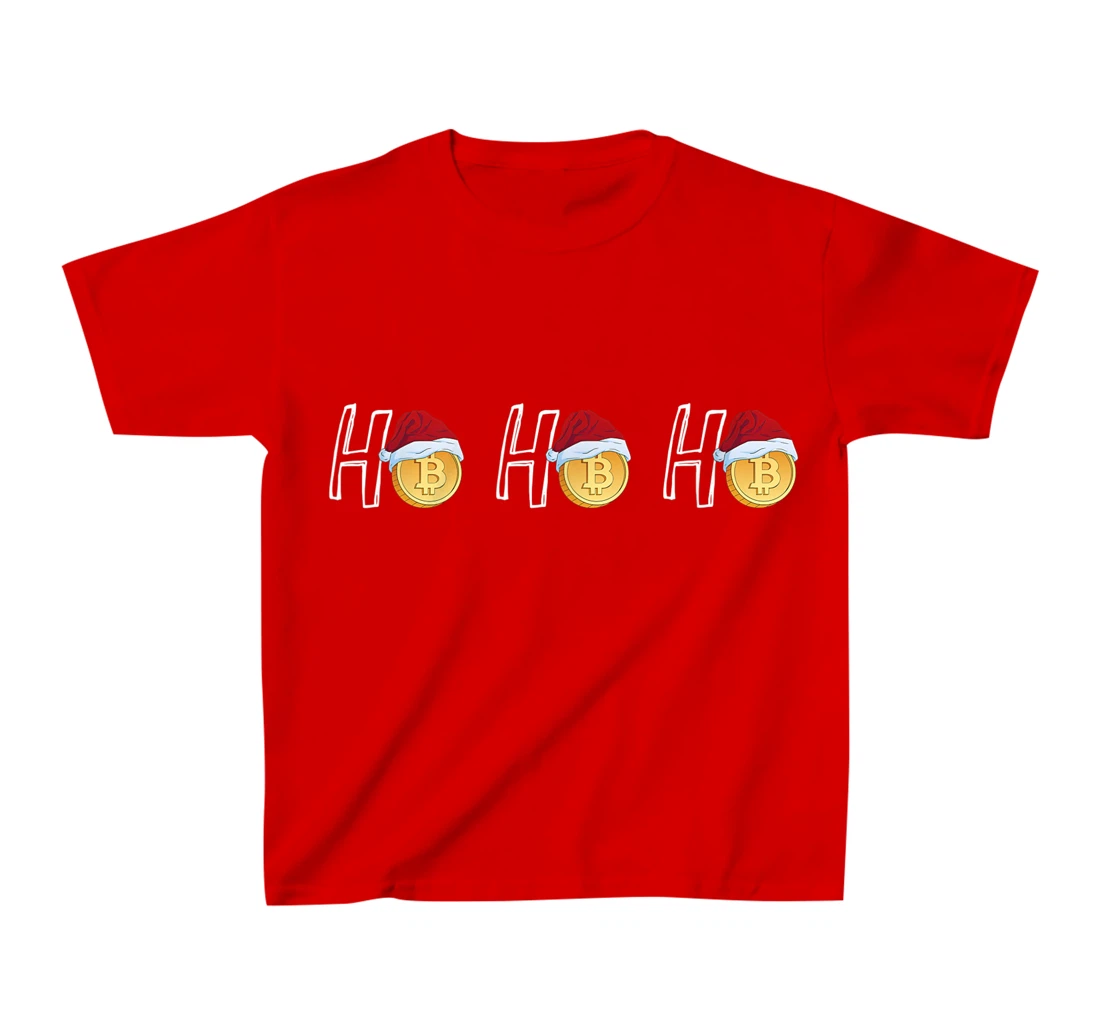 Crypto Lovers HoHoHo Santa Bitcoin Men Women T-Shirt, Kid T-Shirt and Women T-Shirt