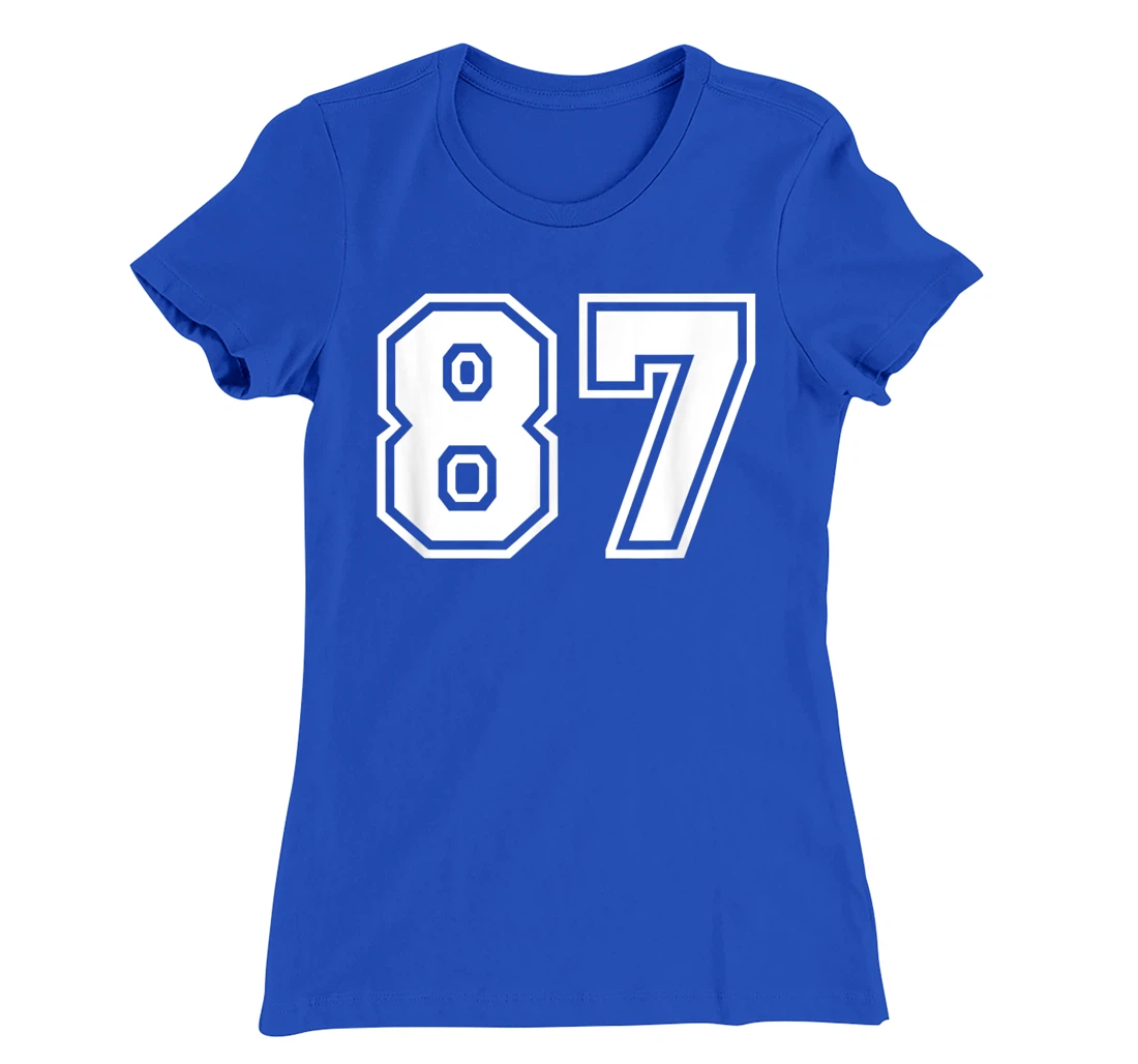 Number #87 Sports Jersey Lucky Favorite Number T-Shirt, Kid T-Shirt and Women T-Shirt