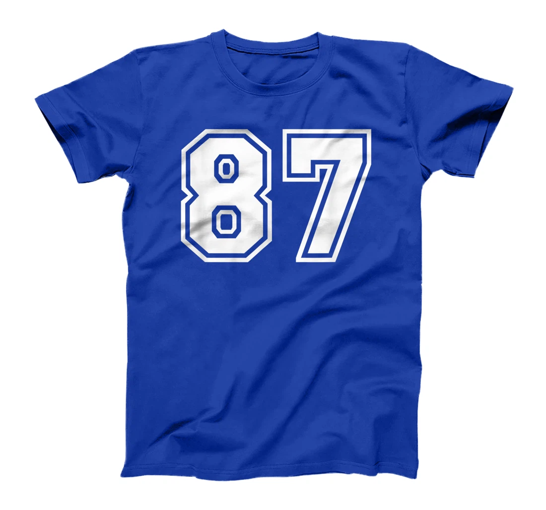 Number #87 Sports Jersey Lucky Favorite Number T-Shirt, Kid T-Shirt and Women T-Shirt