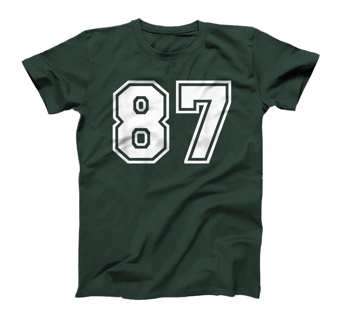 Number #87 Sports Jersey Lucky Favorite Number T-Shirt, Kid T-Shirt and Women T-Shirt