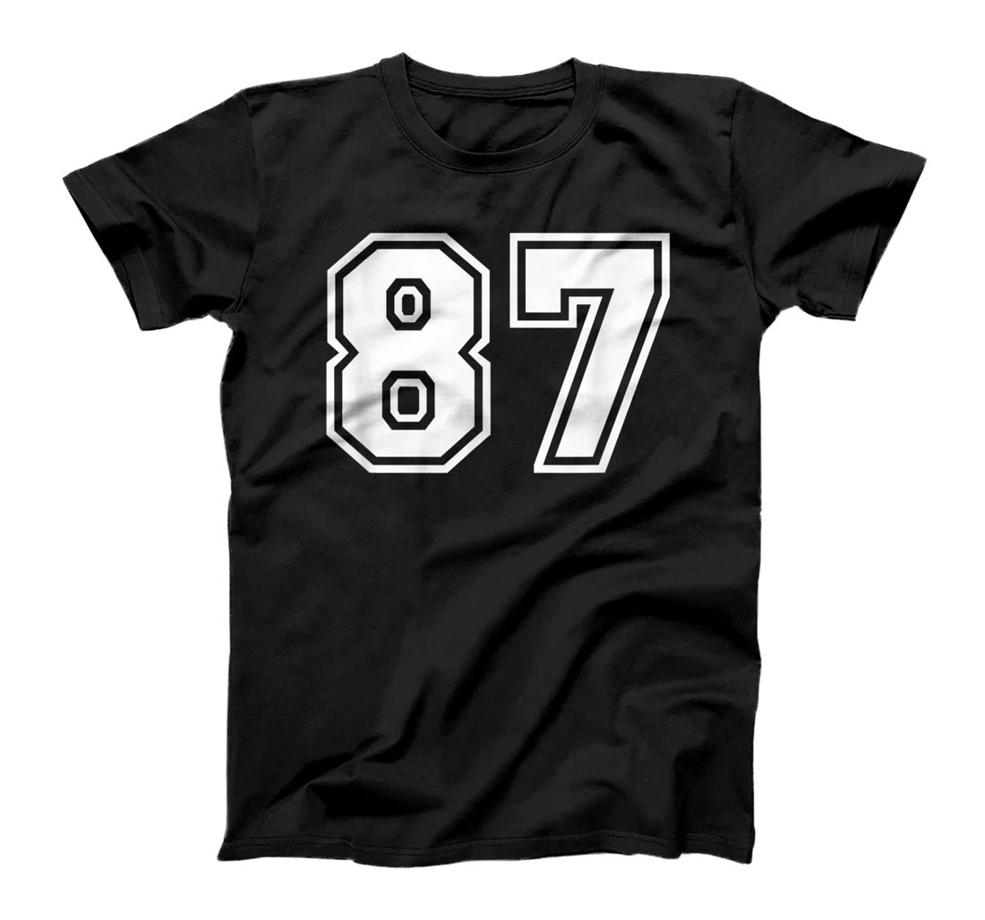 Number #87 Sports Jersey Lucky Favorite Number T-Shirt, Kid T-Shirt and Women T-Shirt