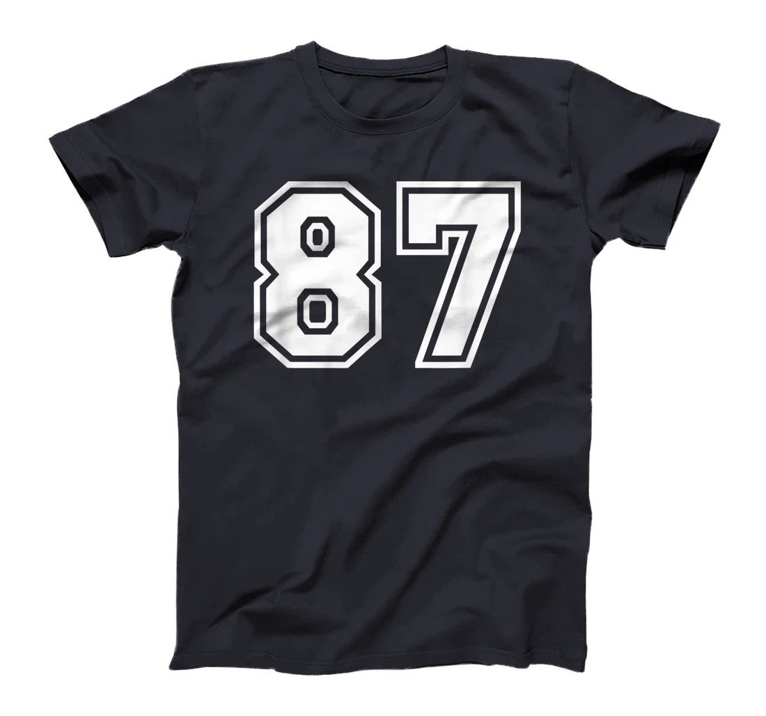 Number #87 Sports Jersey Lucky Favorite Number T-Shirt, Kid T-Shirt and Women T-Shirt