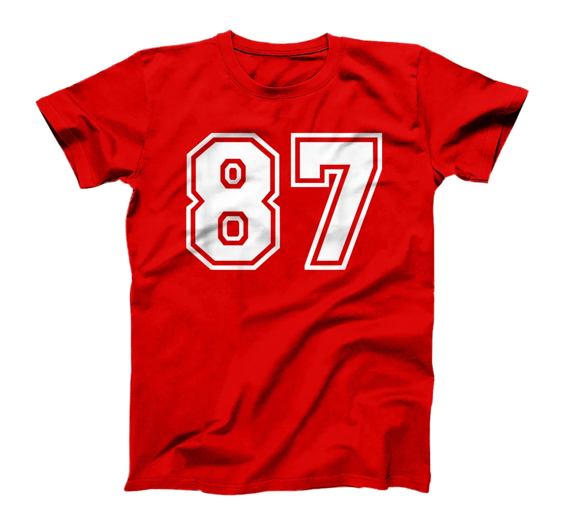 Number #87 Sports Jersey Lucky Favorite Number T-Shirt, Kid T-Shirt and Women T-Shirt