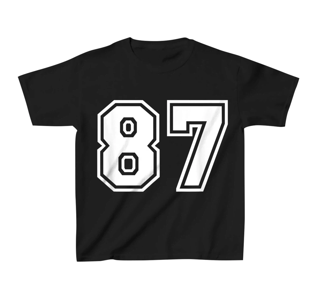 Number #87 Sports Jersey Lucky Favorite Number T-Shirt, Kid T-Shirt and Women T-Shirt