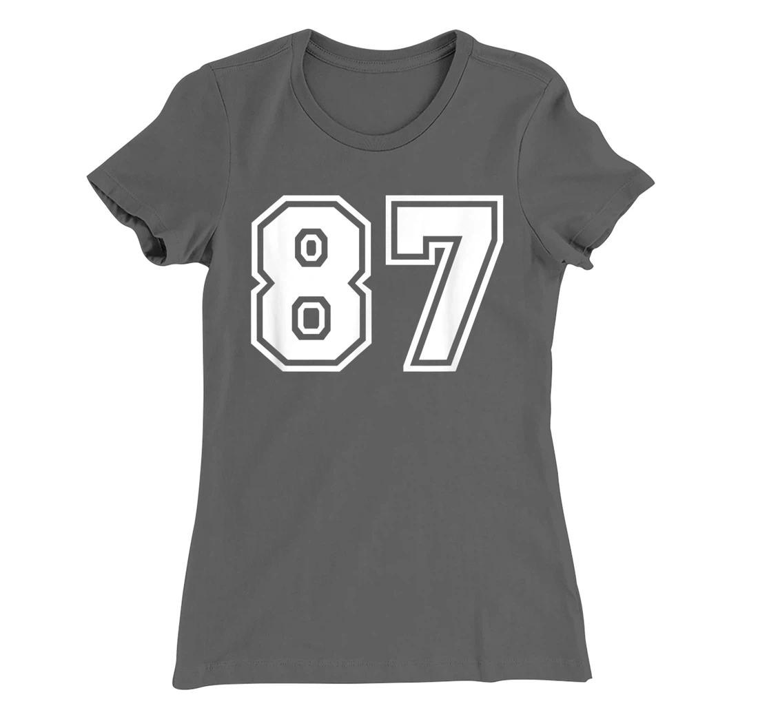 Number #87 Sports Jersey Lucky Favorite Number T-Shirt, Kid T-Shirt and Women T-Shirt