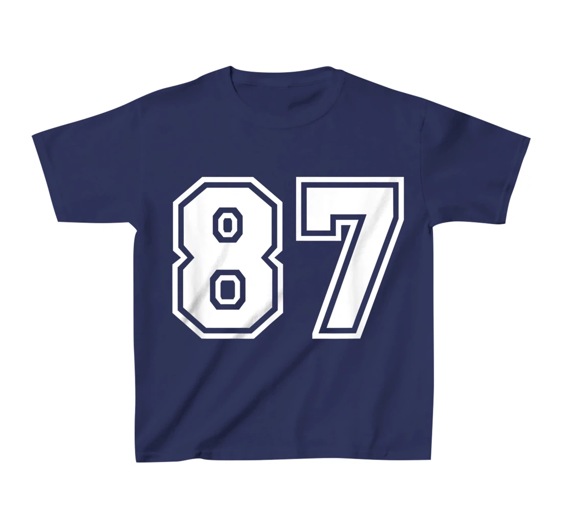 Number #87 Sports Jersey Lucky Favorite Number T-Shirt, Kid T-Shirt and Women T-Shirt