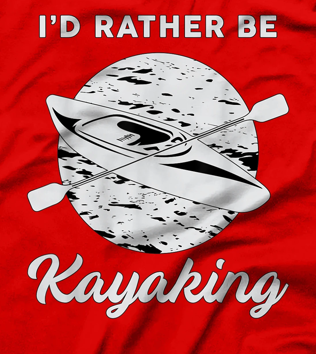 I'd Rather Be Kayaking River Canoe Paddling Retro Kayak T-Shirt, Women T-Shirt