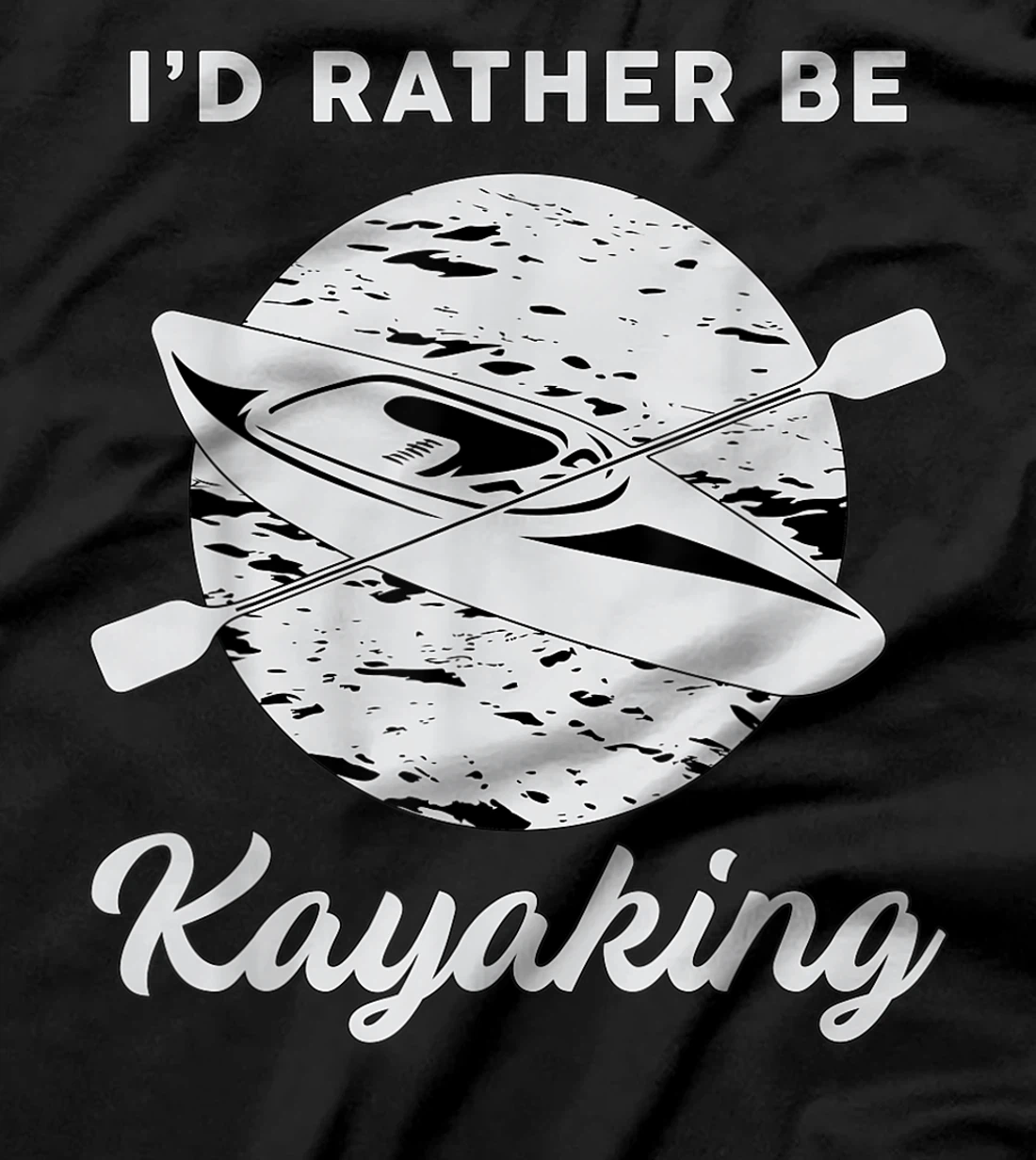 I'd Rather Be Kayaking River Canoe Paddling Retro Kayak T-Shirt, Women T-Shirt