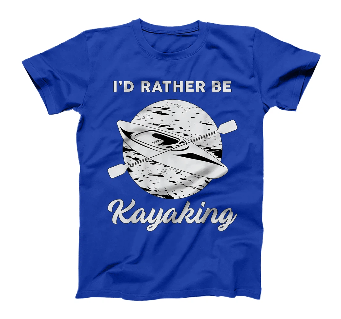 I'd Rather Be Kayaking River Canoe Paddling Retro Kayak T-Shirt, Women T-Shirt