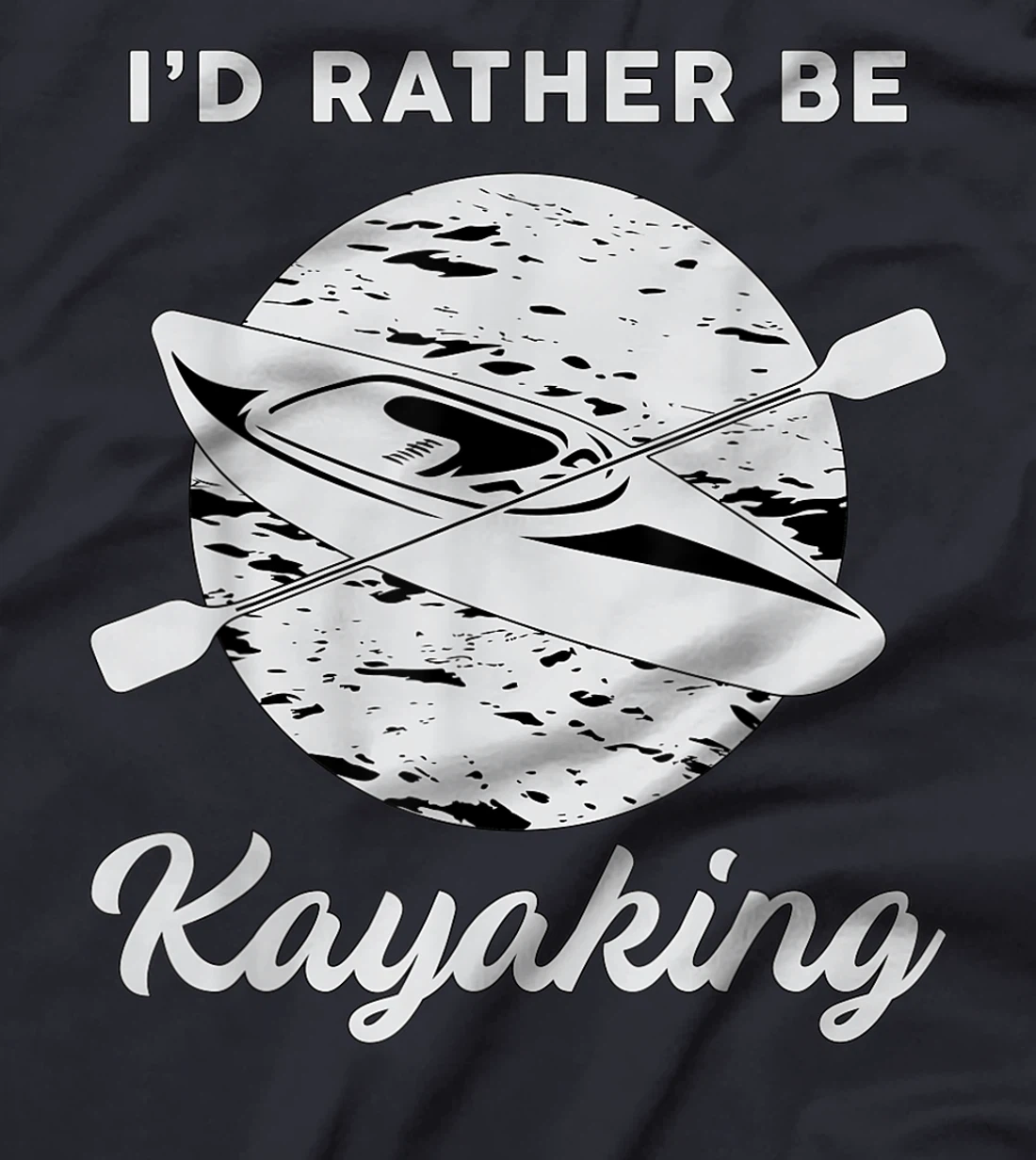 I'd Rather Be Kayaking River Canoe Paddling Retro Kayak T-Shirt, Women T-Shirt