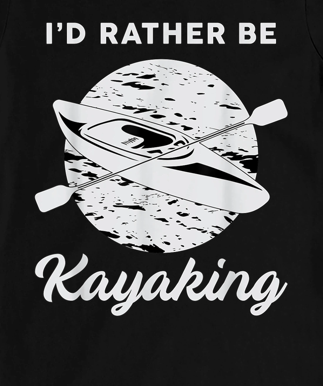 I'd Rather Be Kayaking River Canoe Paddling Retro Kayak T-Shirt, Women T-Shirt