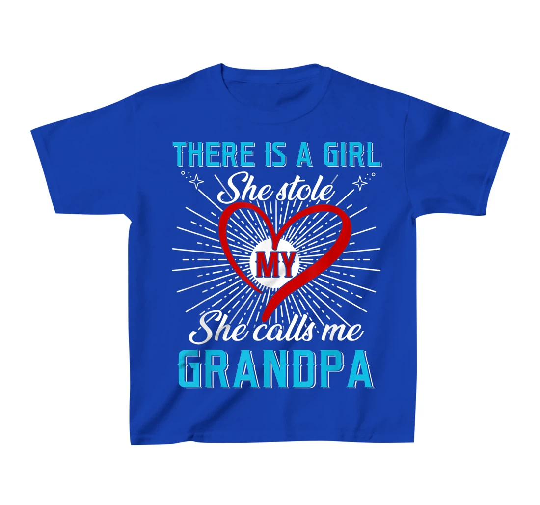 This A Girl Who Kinda Stole My Heart She Calls Me Grandpa T-Shirt, Kid T-Shirt and Women T-Shirt