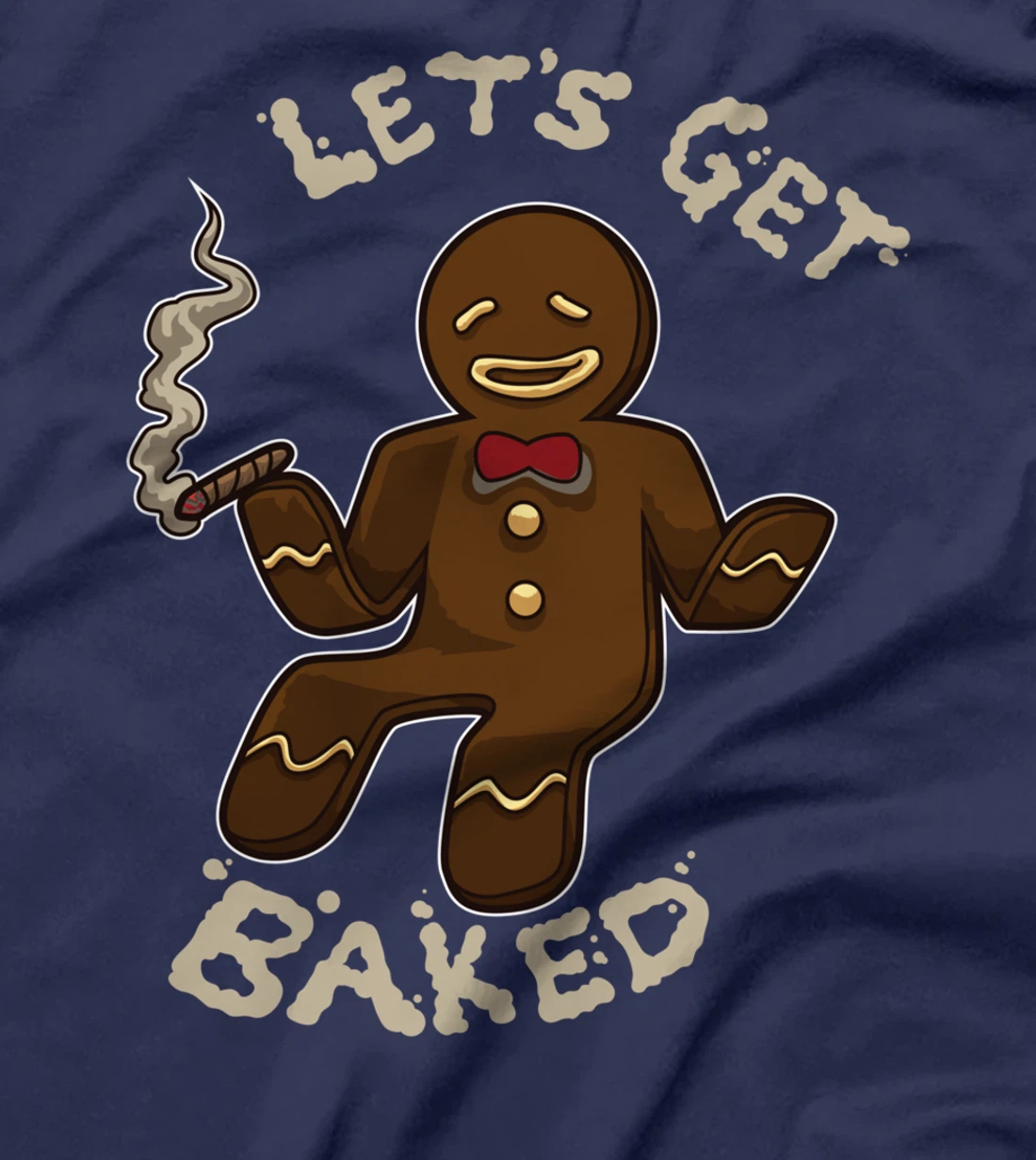 Funny Baked Gingerbread Weed and Marijuana Smoker Xmas T-Shirt
