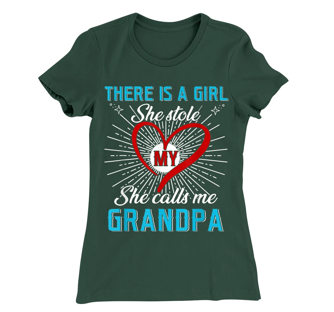 This A Girl Who Kinda Stole My Heart She Calls Me Grandpa T-Shirt, Kid T-Shirt and Women T-Shirt