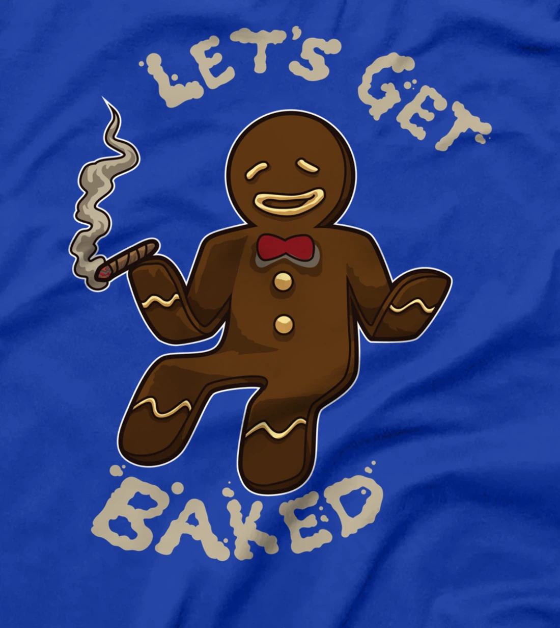 Funny Baked Gingerbread Weed and Marijuana Smoker Xmas T-Shirt