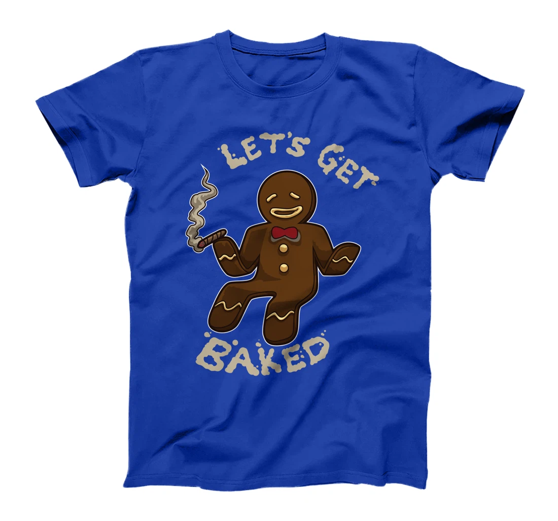 Funny Baked Gingerbread Weed and Marijuana Smoker Xmas T-Shirt