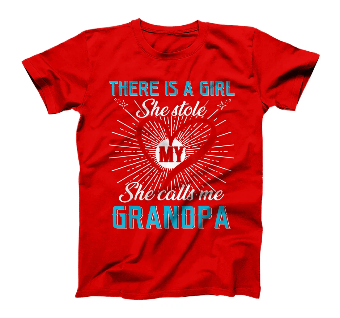This A Girl Who Kinda Stole My Heart She Calls Me Grandpa T-Shirt, Kid T-Shirt and Women T-Shirt