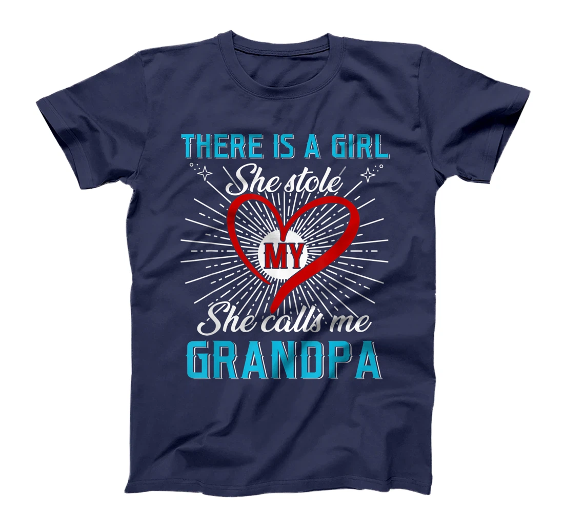 This A Girl Who Kinda Stole My Heart She Calls Me Grandpa T-Shirt, Kid T-Shirt and Women T-Shirt