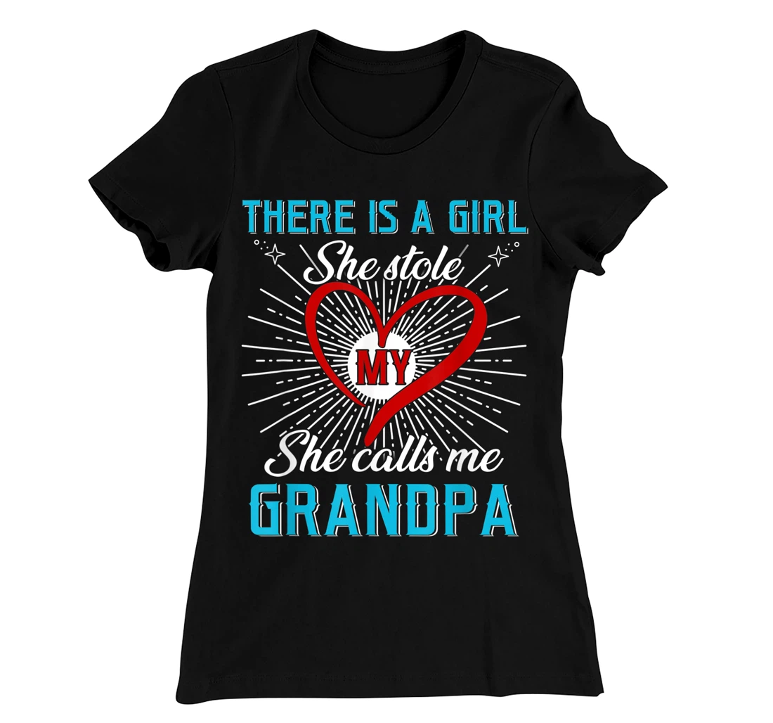 This A Girl Who Kinda Stole My Heart She Calls Me Grandpa T-Shirt, Kid T-Shirt and Women T-Shirt