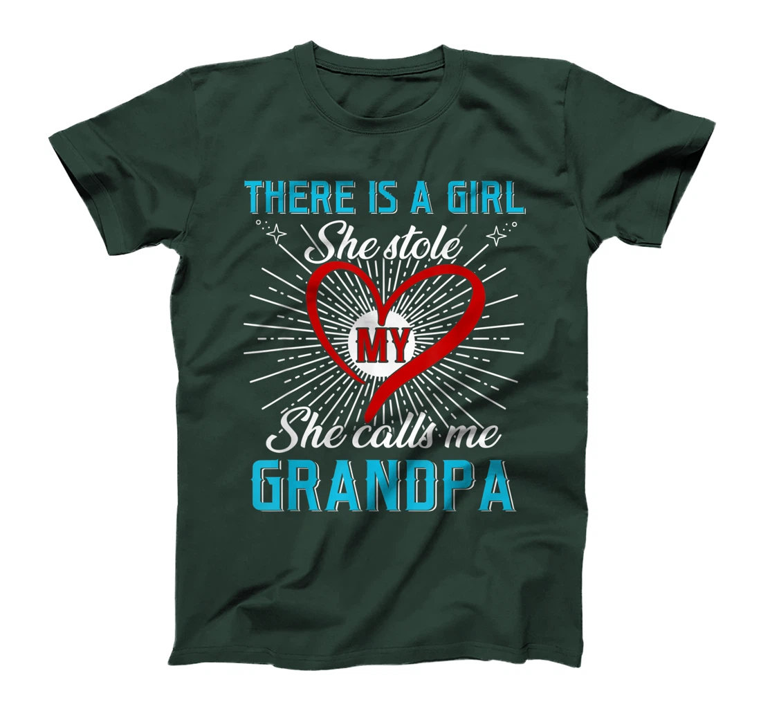 This A Girl Who Kinda Stole My Heart She Calls Me Grandpa T-Shirt, Kid T-Shirt and Women T-Shirt