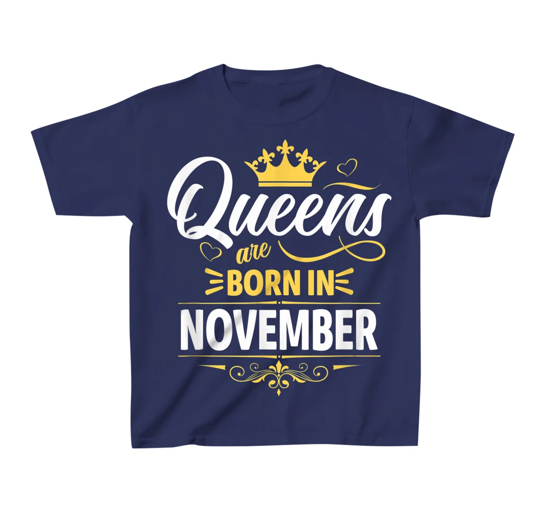 Miss November Graphic Tee, This Queen Was Born On November T-Shirt, Kid T-Shirt and Women T-Shirt