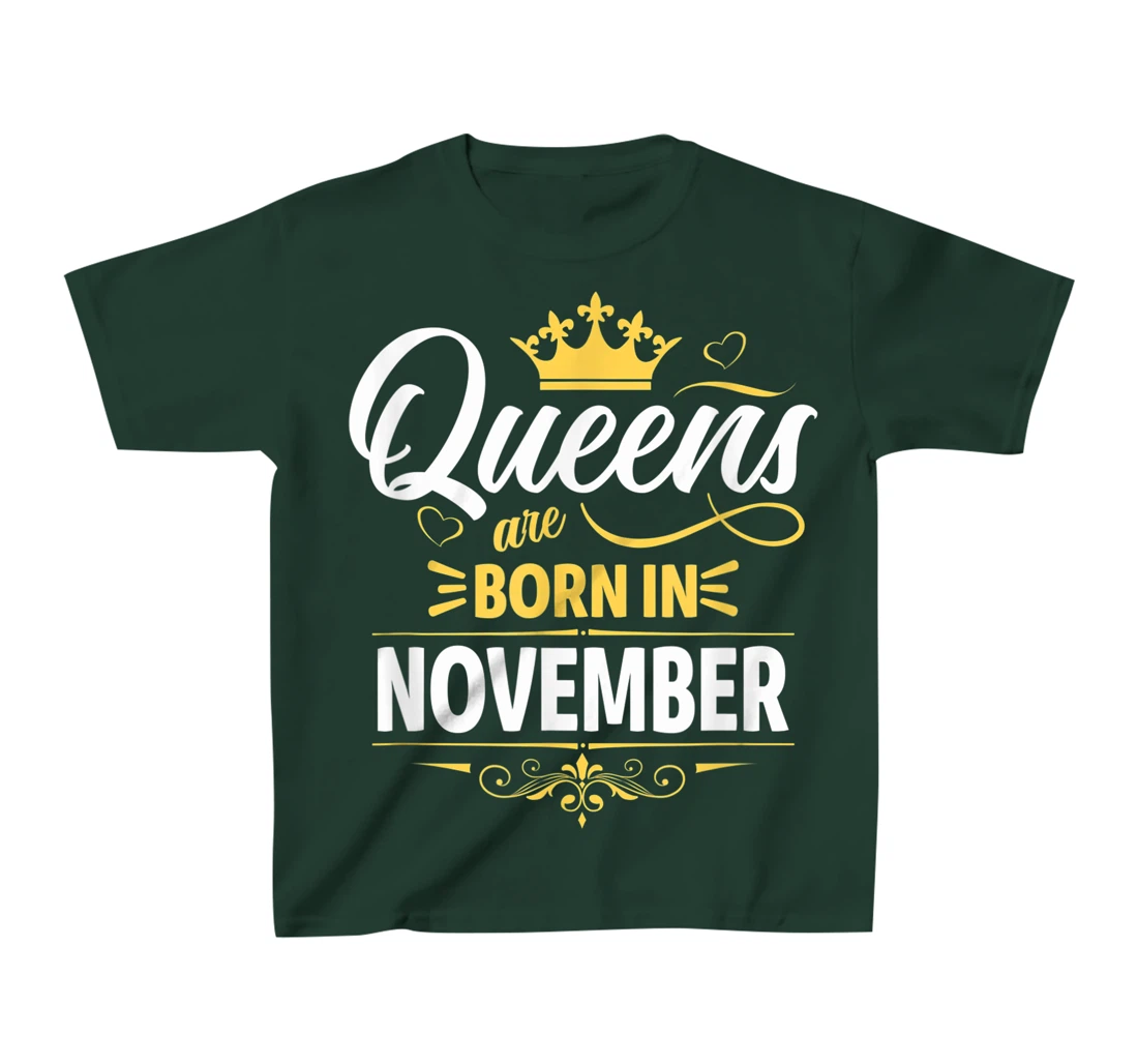 Miss November Graphic Tee, This Queen Was Born On November T-Shirt, Kid T-Shirt and Women T-Shirt