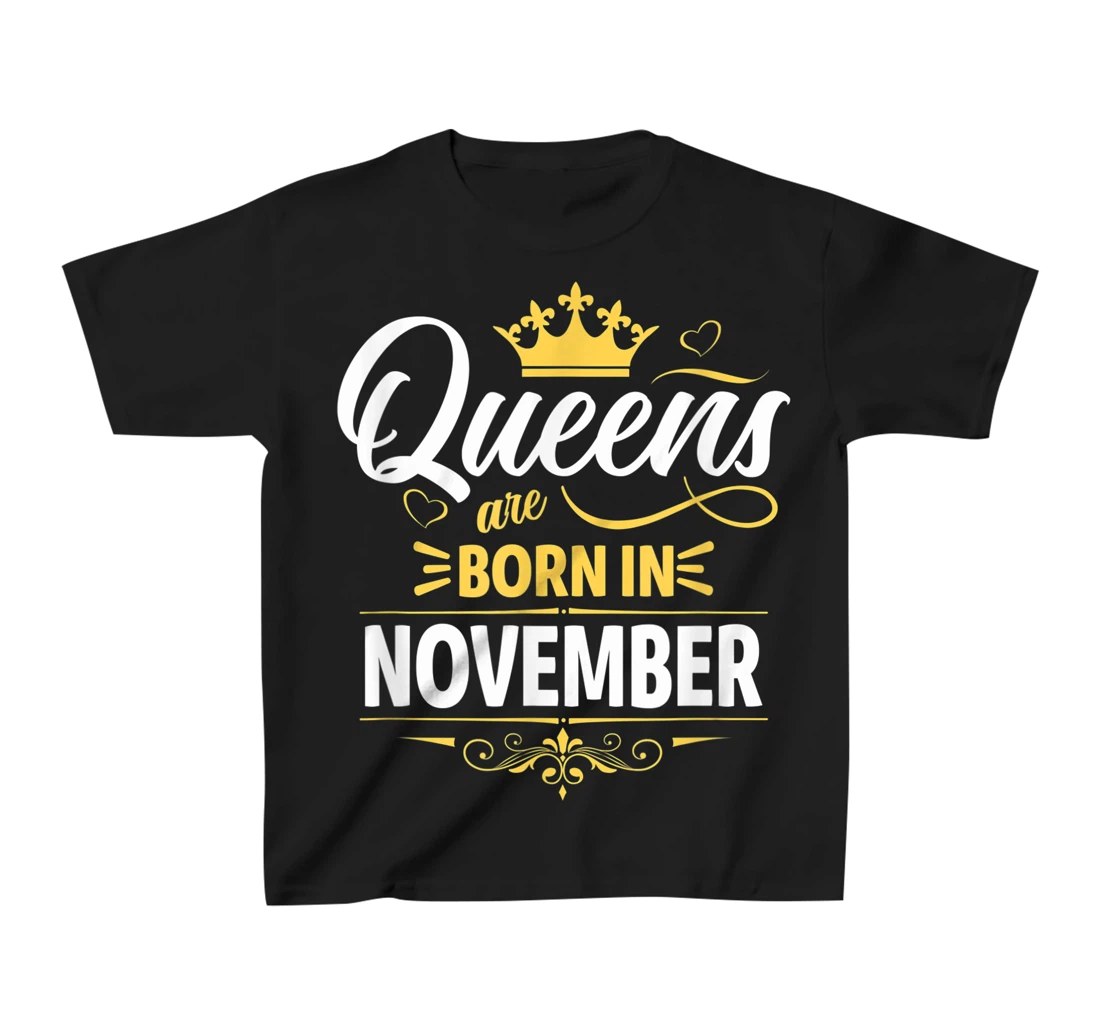 Miss November Graphic Tee, This Queen Was Born On November T-Shirt, Kid T-Shirt and Women T-Shirt