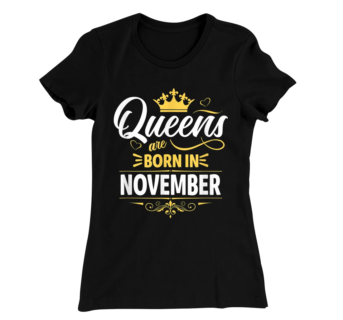 Miss November Graphic Tee, This Queen Was Born On November T-Shirt, Kid T-Shirt and Women T-Shirt