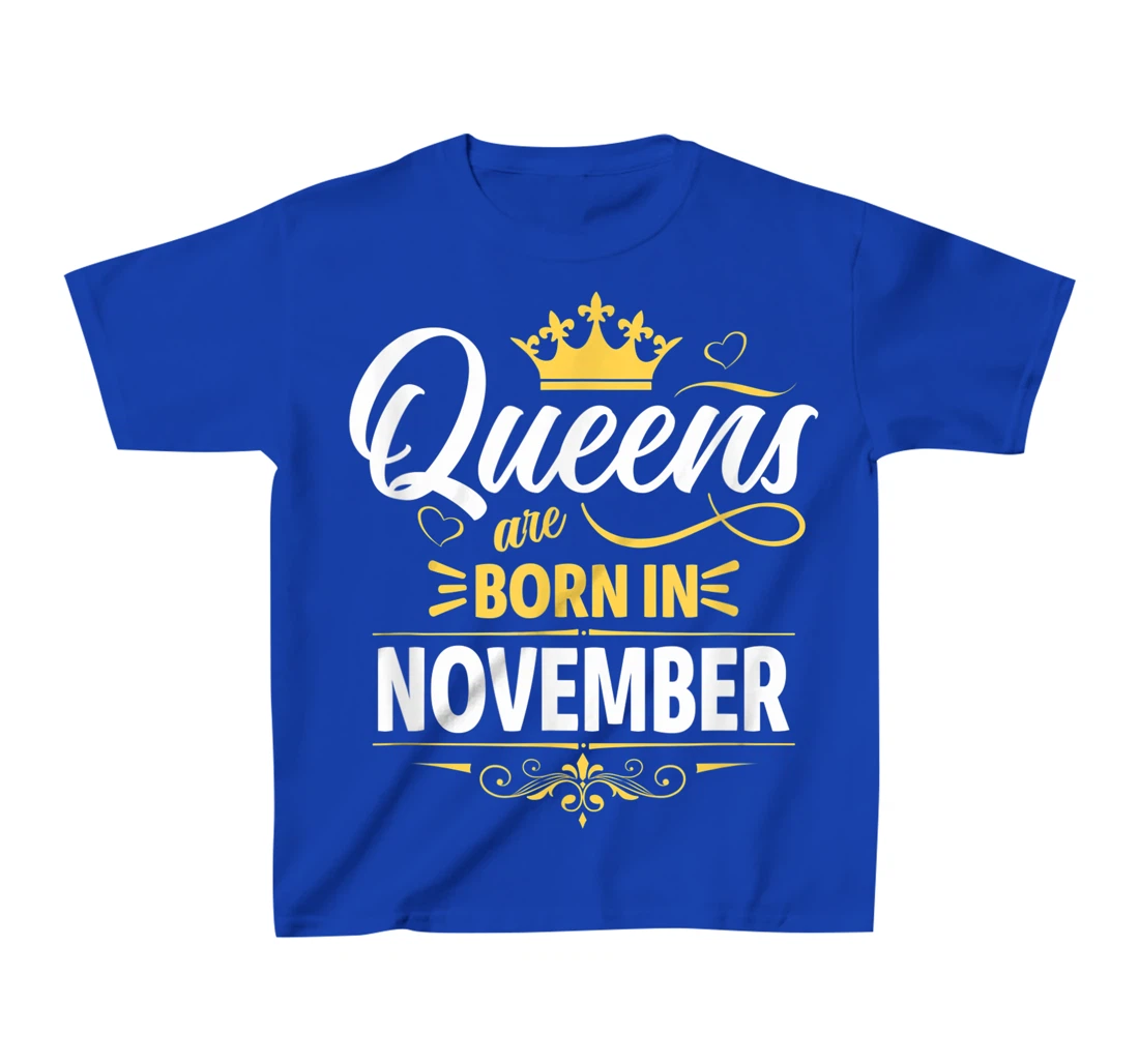 Miss November Graphic Tee, This Queen Was Born On November T-Shirt, Kid T-Shirt and Women T-Shirt