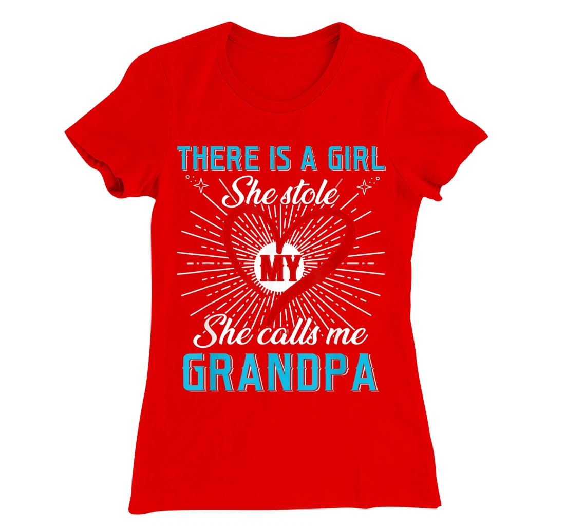 This A Girl Who Kinda Stole My Heart She Calls Me Grandpa T-Shirt, Kid T-Shirt and Women T-Shirt
