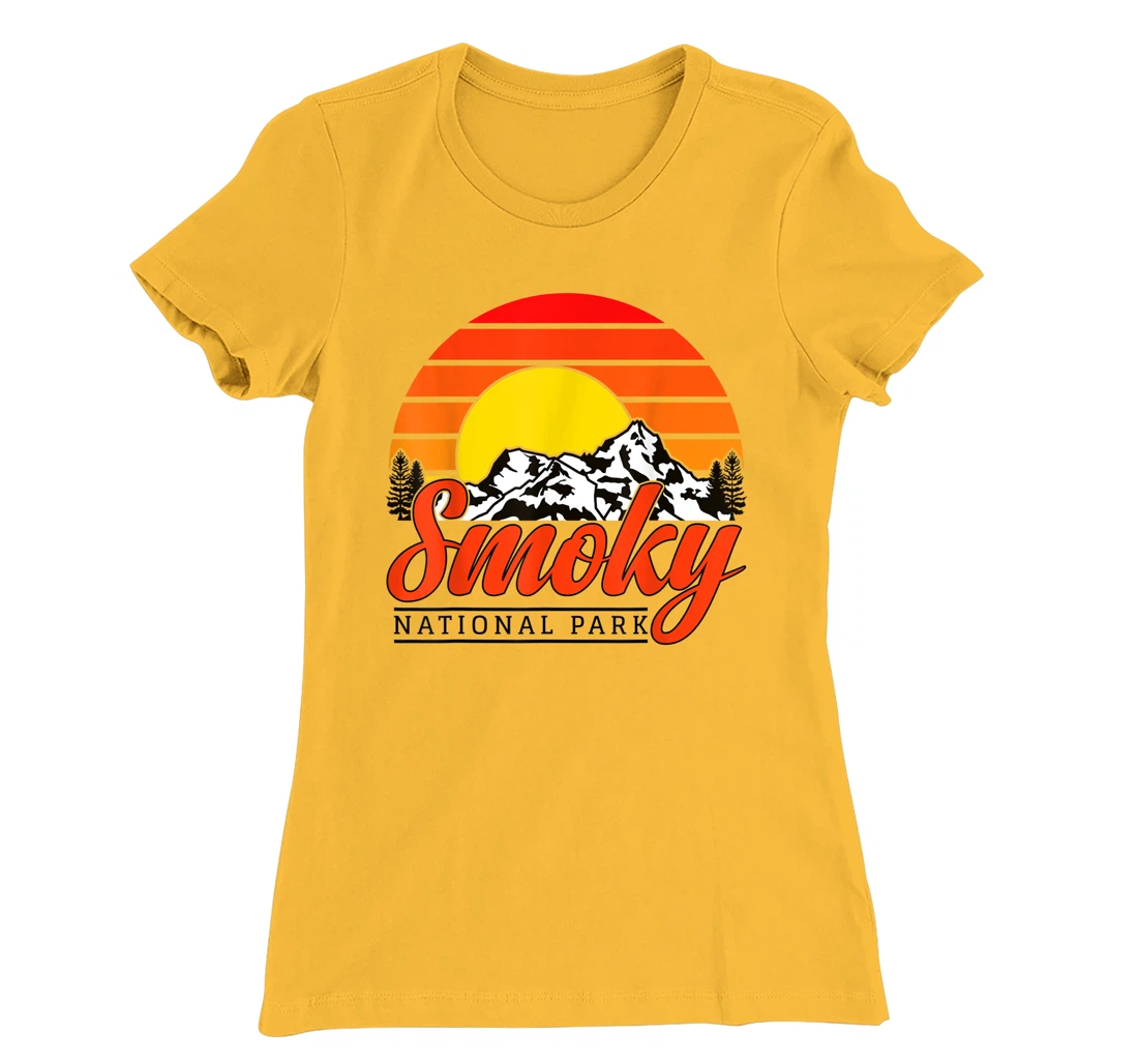 Womens Great Smoky Mountains National Park Smoky Mountains Souvenir T-Shirt, Women T-Shirt