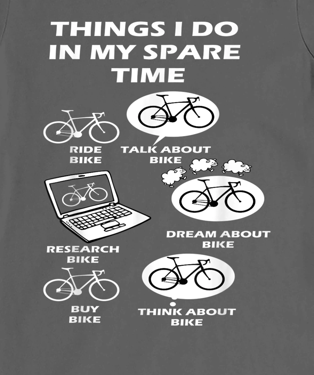 Things I Do In My Spare Time Bike Cycle Lover's Costume T-Shirt, Women T-Shirt
