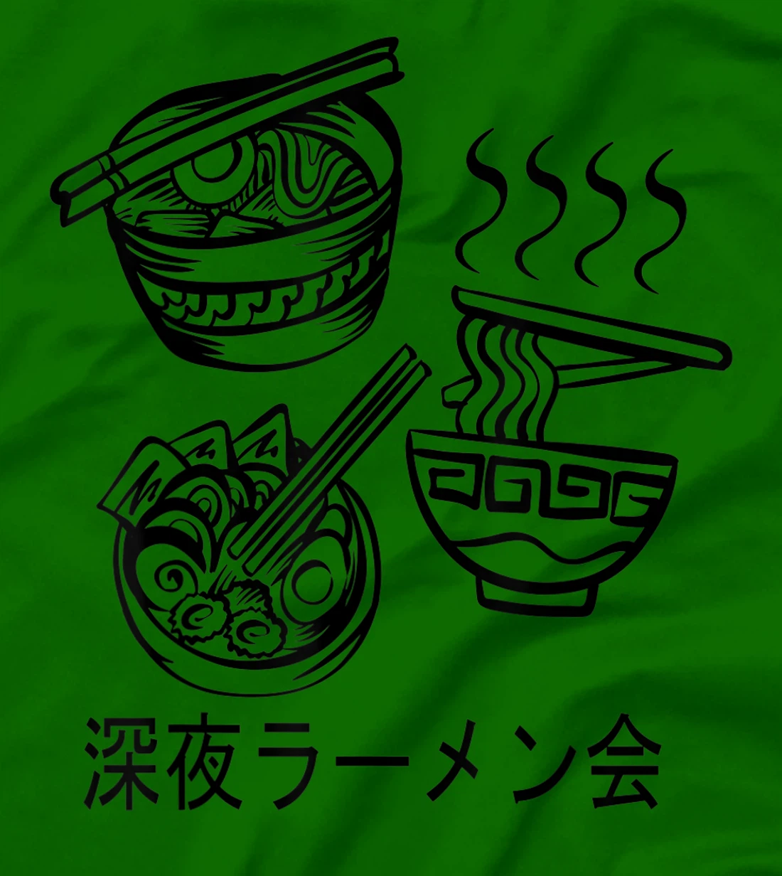 Womens Noodles Meeting At A Late Night Ramen Party 深夜ラーメン会 T-Shirt, Kid T-Shirt and Women T-Shirt