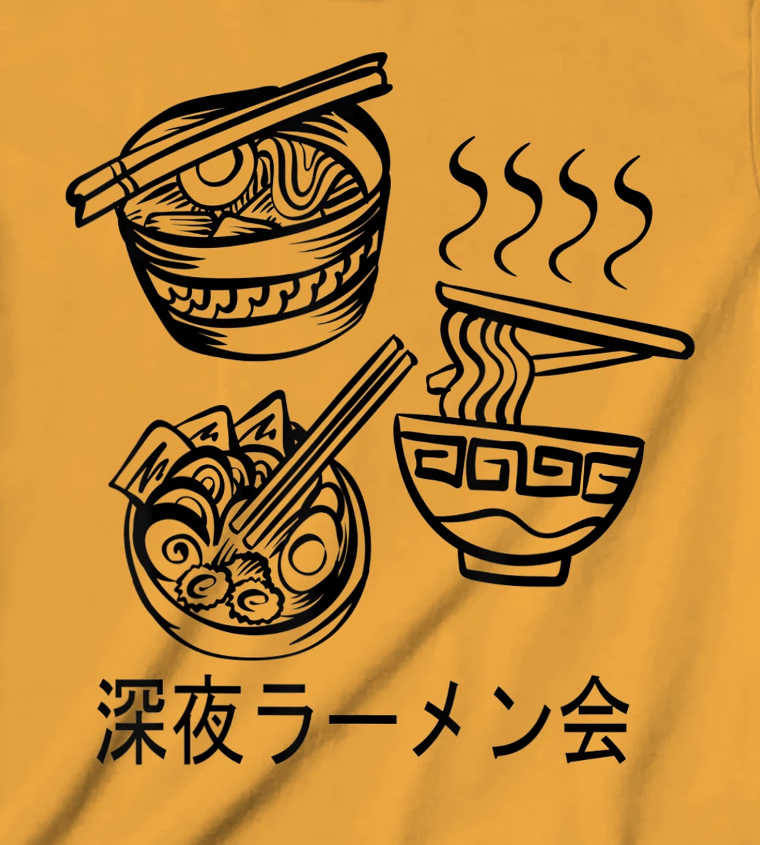 Womens Noodles Meeting At A Late Night Ramen Party 深夜ラーメン会 T-Shirt, Kid T-Shirt and Women T-Shirt