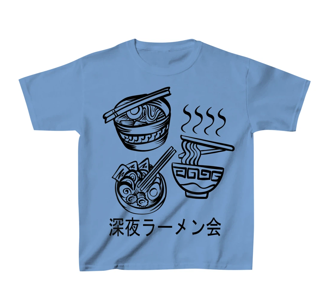 Womens Noodles Meeting At A Late Night Ramen Party 深夜ラーメン会 T-Shirt, Kid T-Shirt and Women T-Shirt