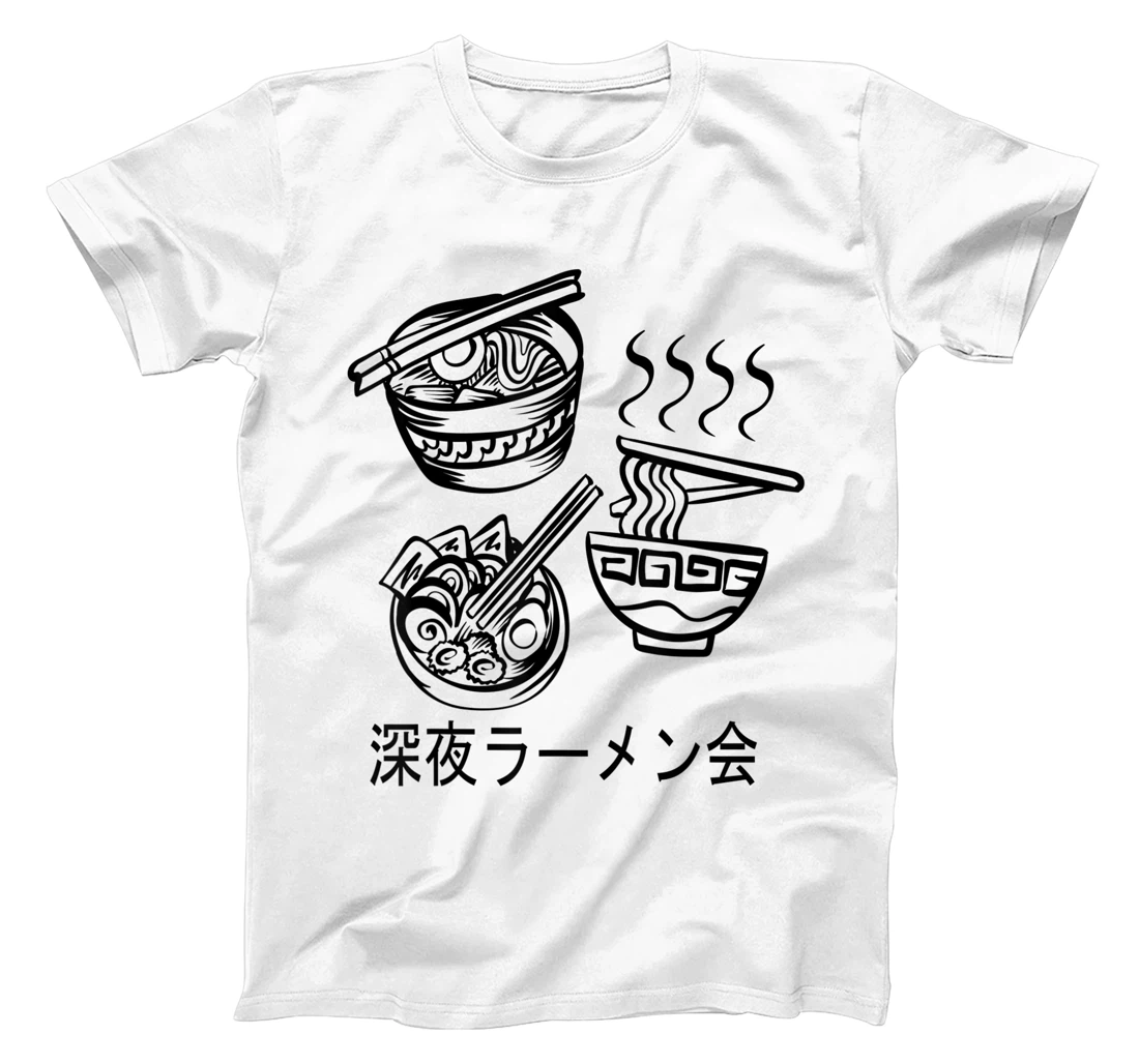 Womens Noodles Meeting At A Late Night Ramen Party 深夜ラーメン会 T-Shirt, Kid T-Shirt and Women T-Shirt