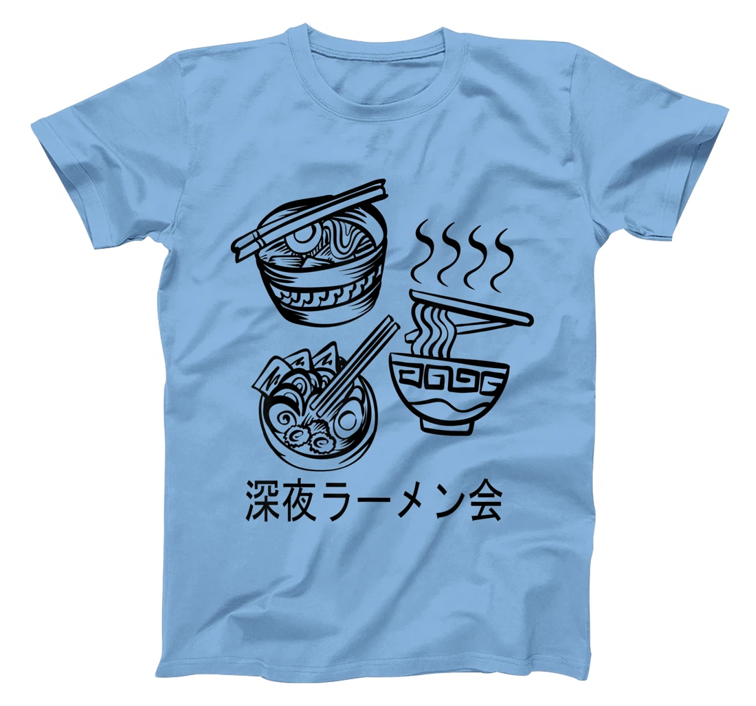 Womens Noodles Meeting At A Late Night Ramen Party 深夜ラーメン会 T-Shirt, Kid T-Shirt and Women T-Shirt