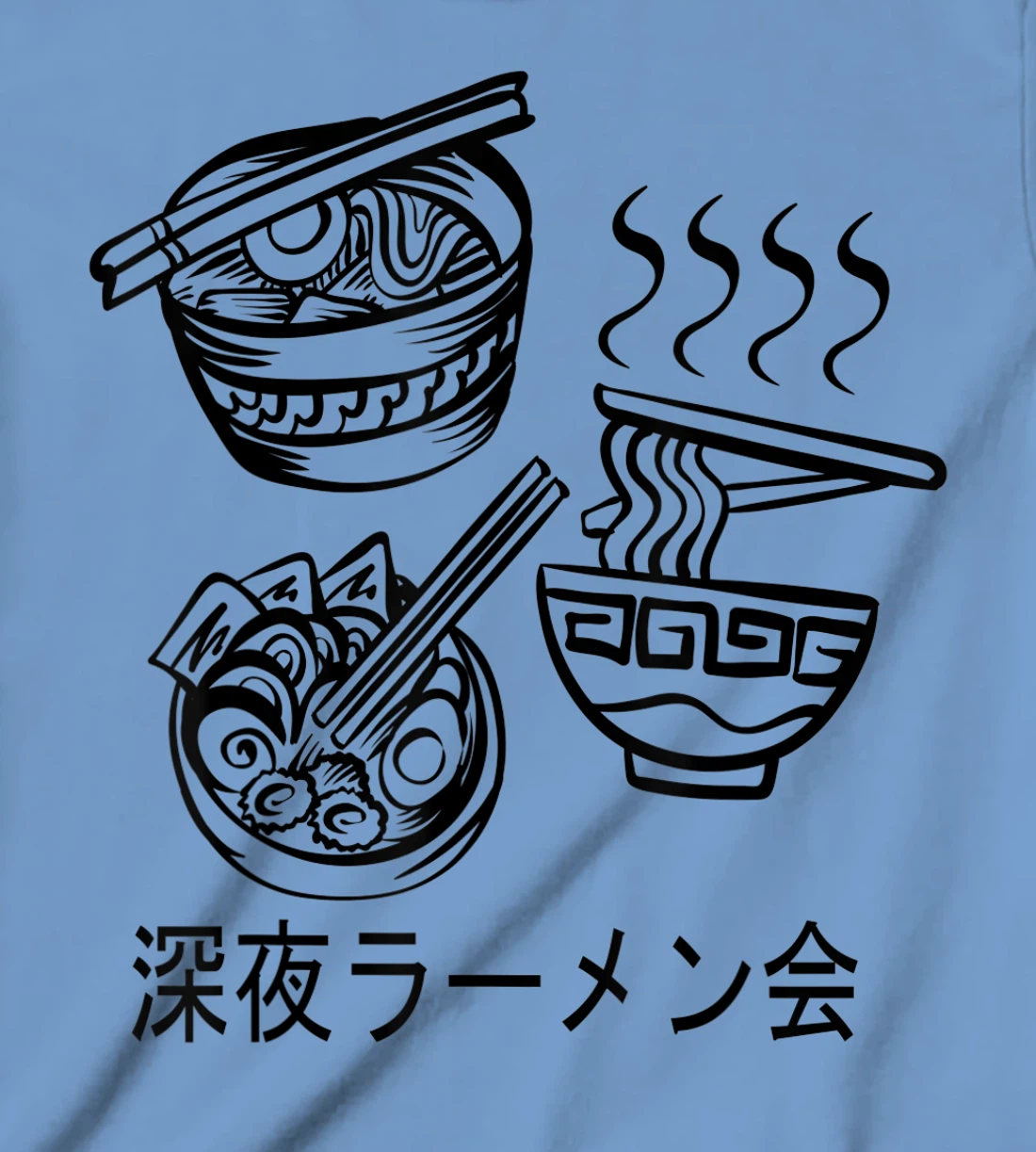 Womens Noodles Meeting At A Late Night Ramen Party 深夜ラーメン会 T-Shirt, Kid T-Shirt and Women T-Shirt