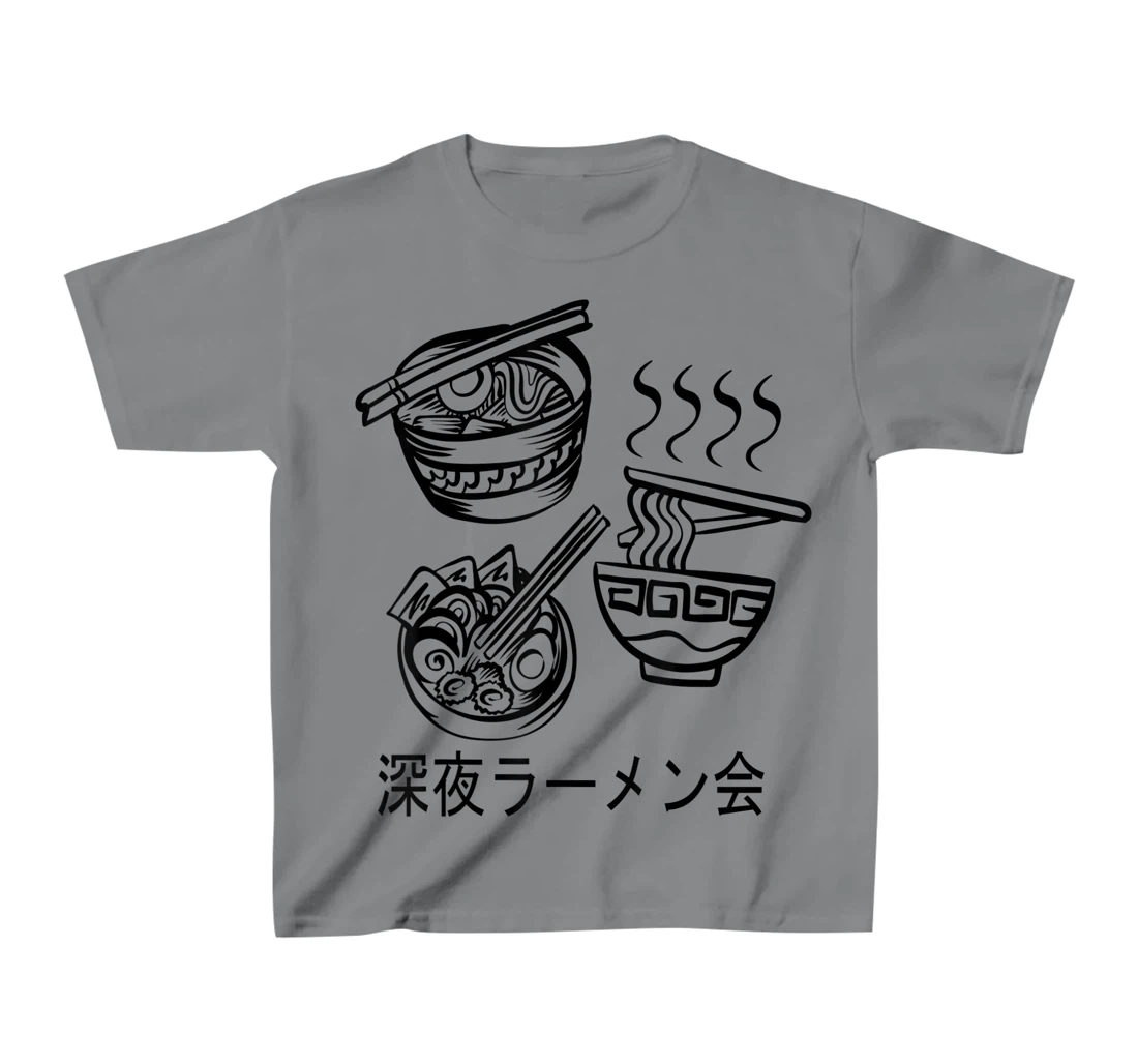 Womens Noodles Meeting At A Late Night Ramen Party 深夜ラーメン会 T-Shirt, Kid T-Shirt and Women T-Shirt