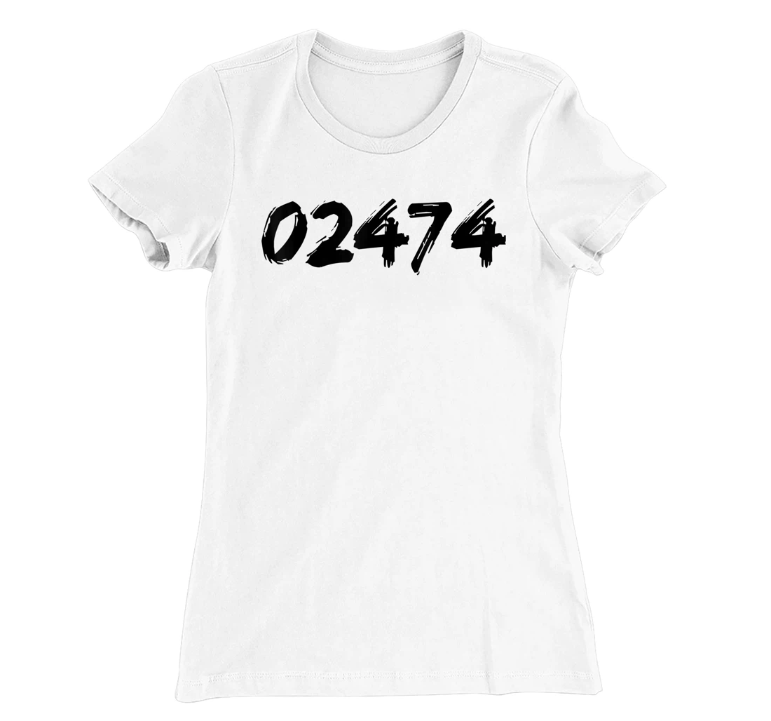 Womens 02474 Zipcode Arlington Mass. MA Hometown Pride Zip 02474 T-Shirt, Women T-Shirt