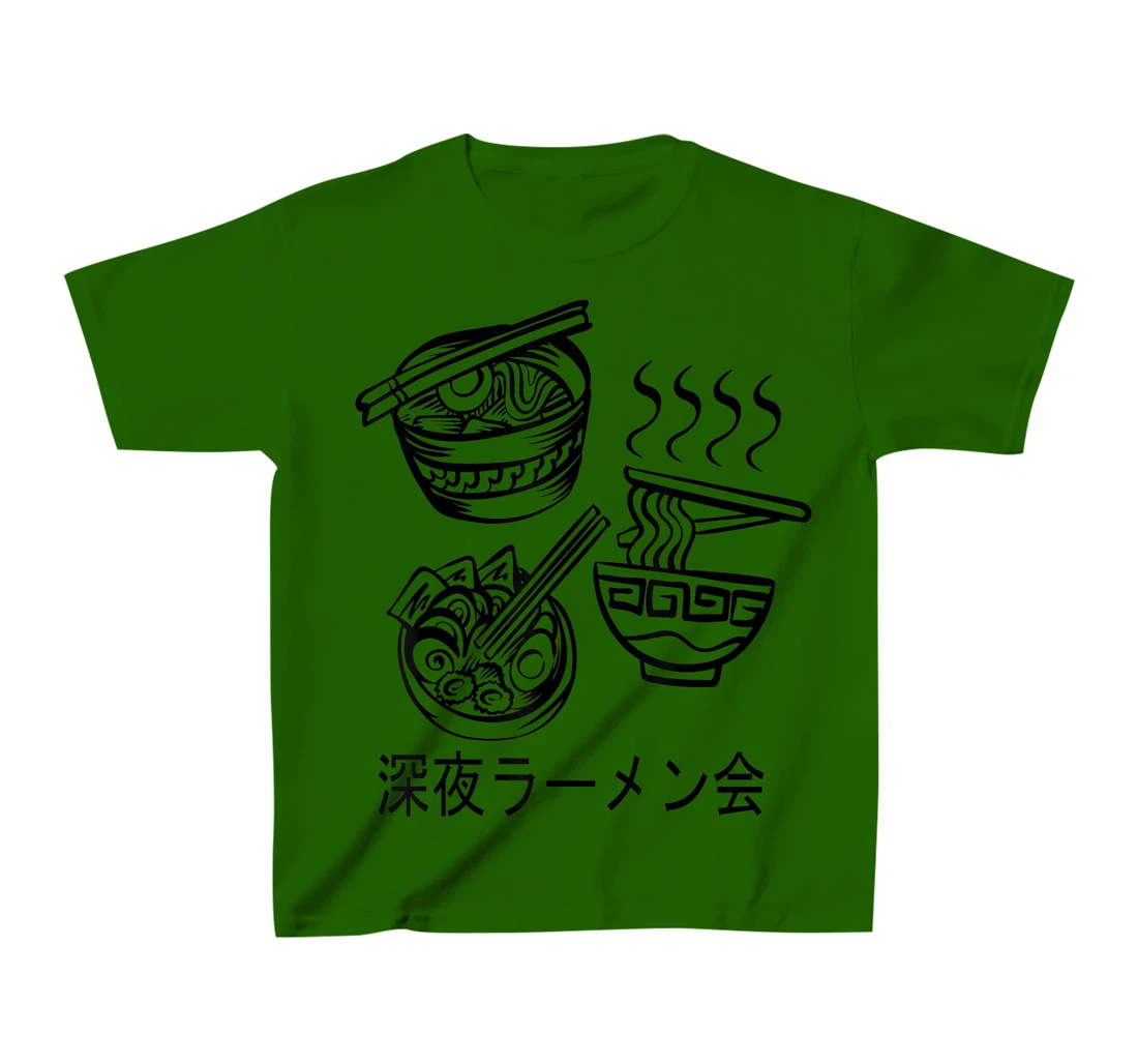 Womens Noodles Meeting At A Late Night Ramen Party 深夜ラーメン会 T-Shirt, Kid T-Shirt and Women T-Shirt