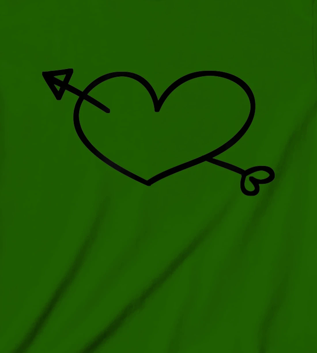 Womens Simple Heart and Arrow Valentine Sweetheart Design T-Shirt, Kid T-Shirt and Women T-Shirt