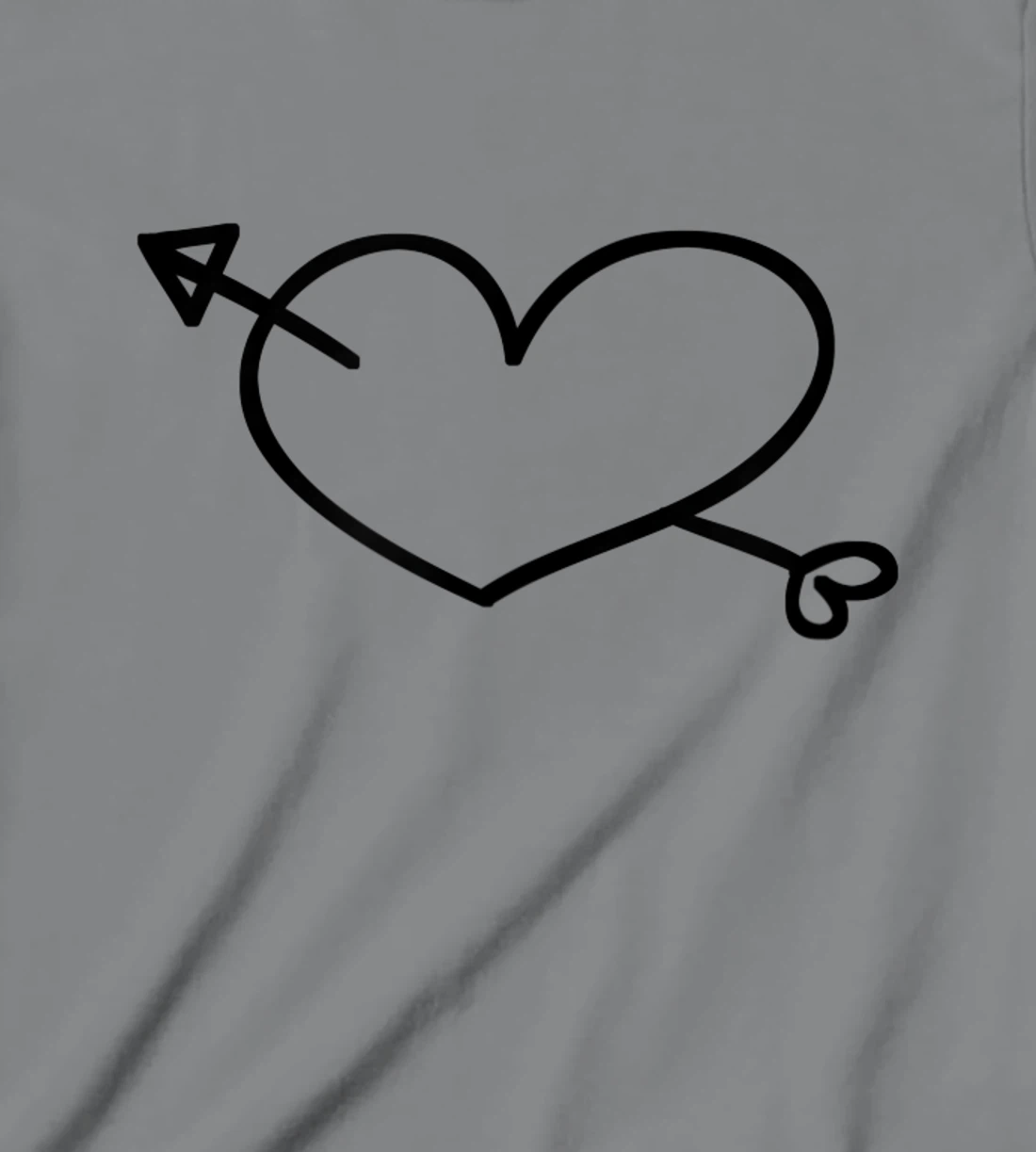 Womens Simple Heart and Arrow Valentine Sweetheart Design T-Shirt, Kid T-Shirt and Women T-Shirt
