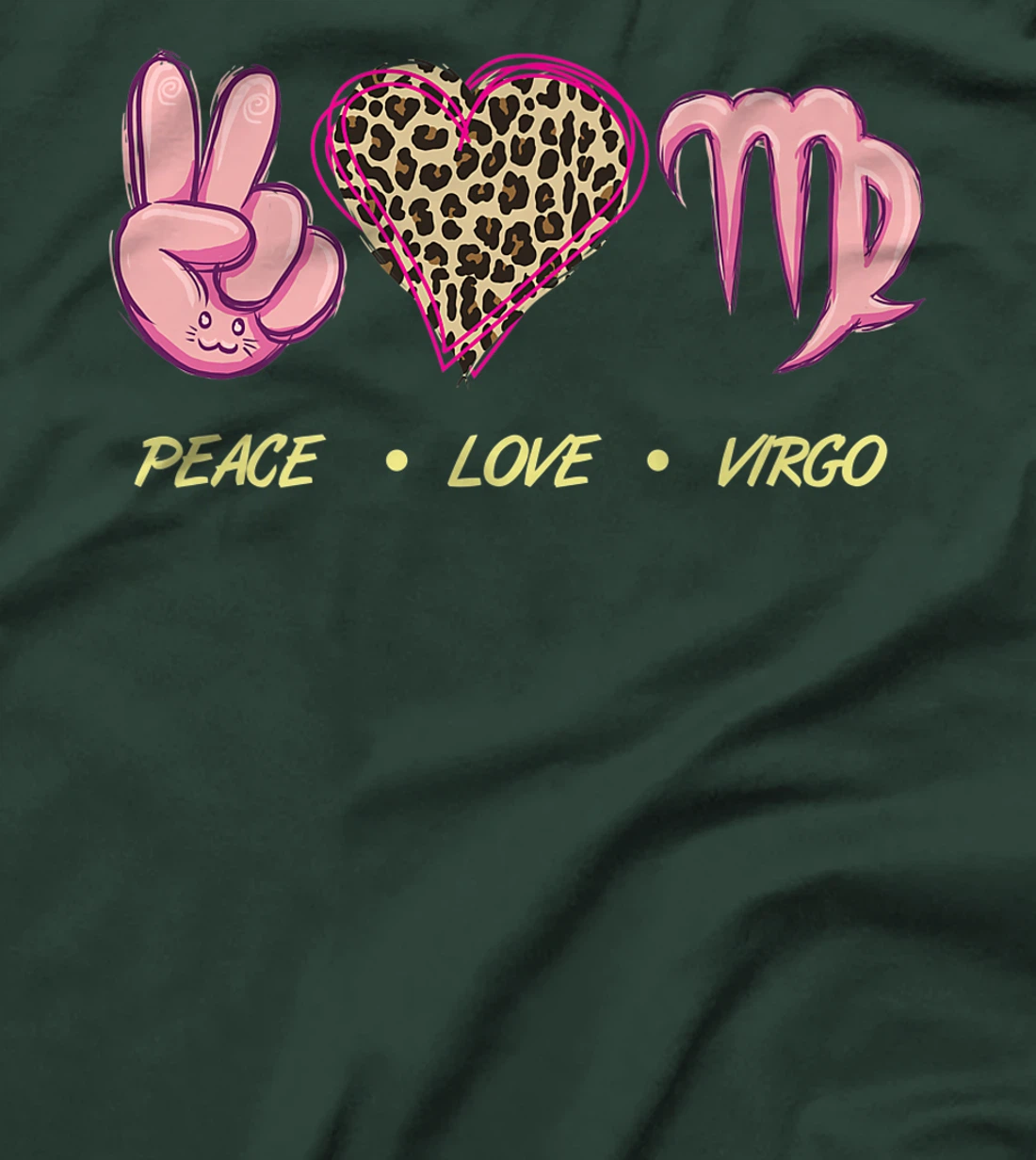 Peace Love Virgo Zodiac Sign Horoscope Women T-Shirt, Women T-Shirt