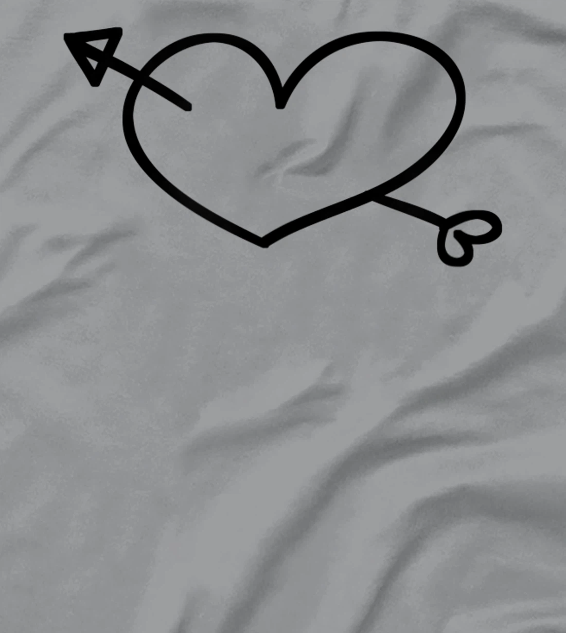 Womens Simple Heart and Arrow Valentine Sweetheart Design T-Shirt, Kid T-Shirt and Women T-Shirt