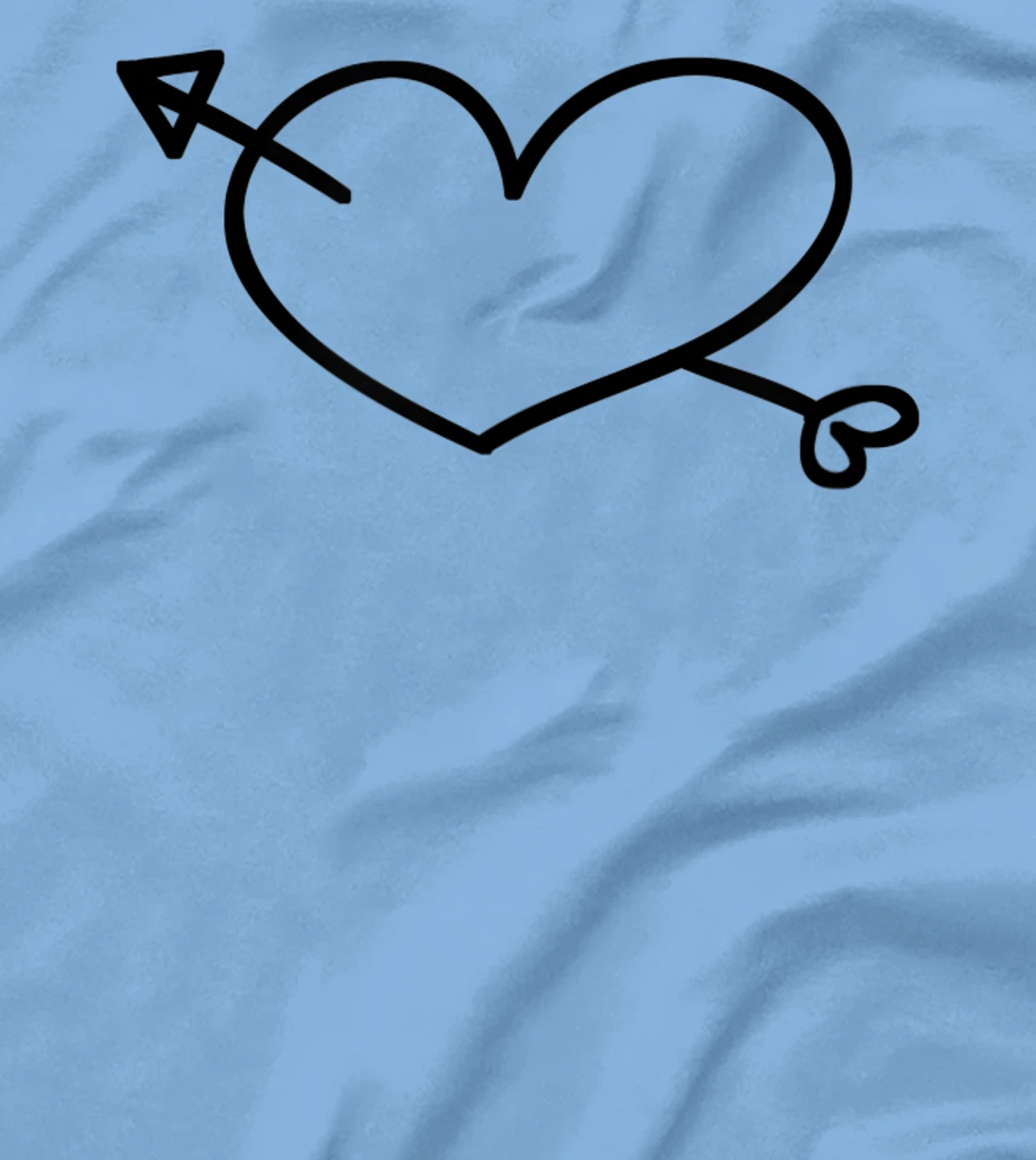 Womens Simple Heart and Arrow Valentine Sweetheart Design T-Shirt, Kid T-Shirt and Women T-Shirt