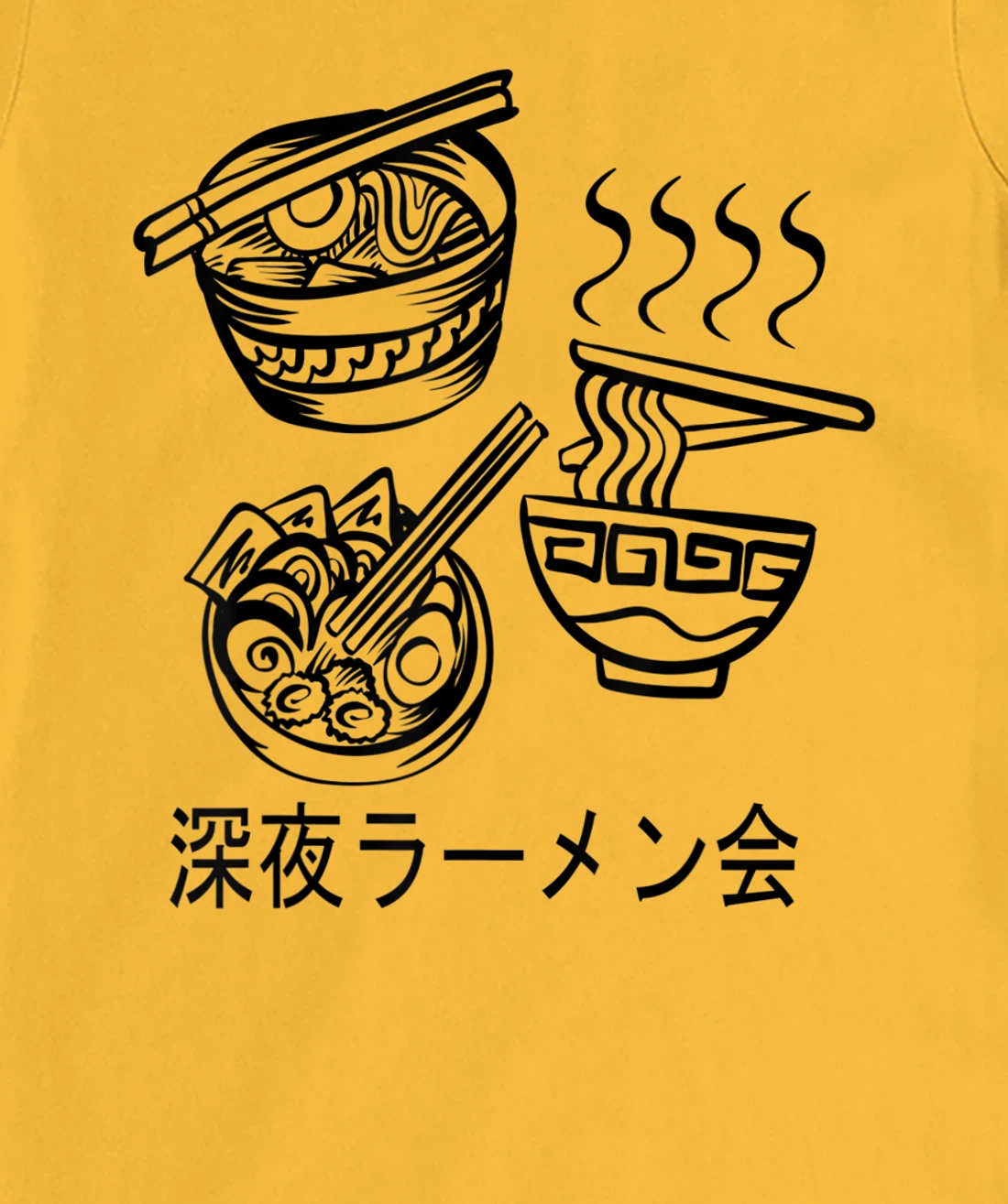 Womens Noodles Meeting At A Late Night Ramen Party 深夜ラーメン会 T-Shirt, Kid T-Shirt and Women T-Shirt