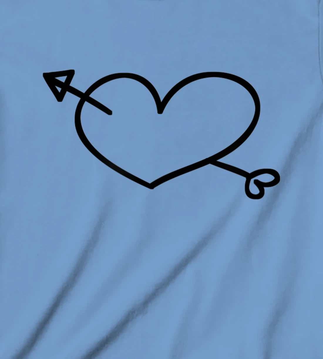Womens Simple Heart and Arrow Valentine Sweetheart Design T-Shirt, Kid T-Shirt and Women T-Shirt
