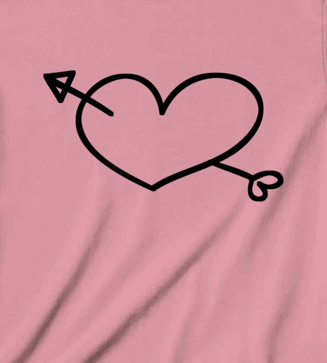 Womens Simple Heart and Arrow Valentine Sweetheart Design T-Shirt, Kid T-Shirt and Women T-Shirt