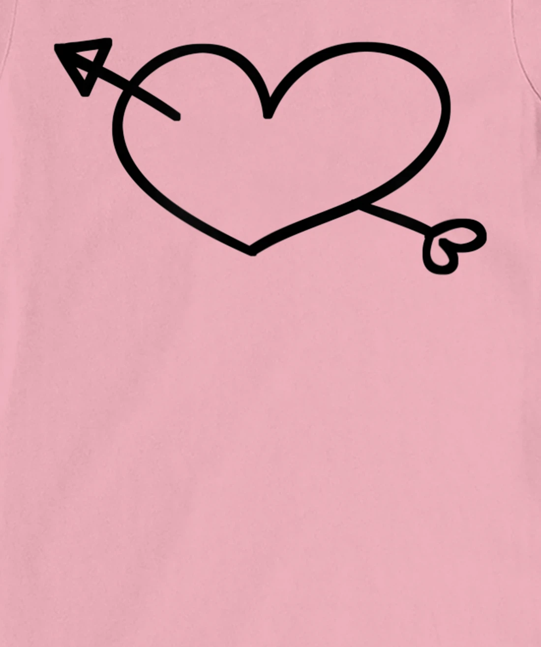 Womens Simple Heart and Arrow Valentine Sweetheart Design T-Shirt, Kid T-Shirt and Women T-Shirt